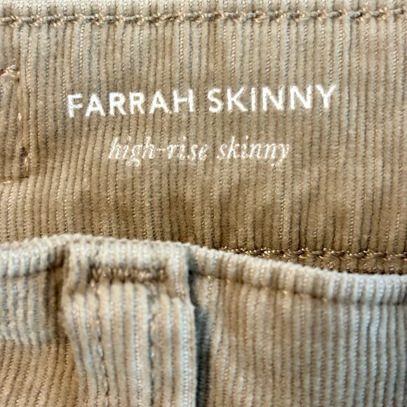 NWT Ag Adriano Goldschmied Farrah Skinny High Rise Tan Corduroy Pants Women 26 - Picture 9 of 11